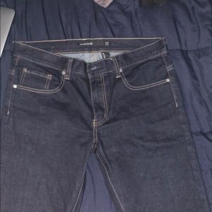 Dark Denim Blue Skinny Straight Jeans